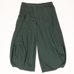 Alembika Punto Wide Leg Pants Womens Size 4 (US 10-12) Green Lagenlook Parachute
